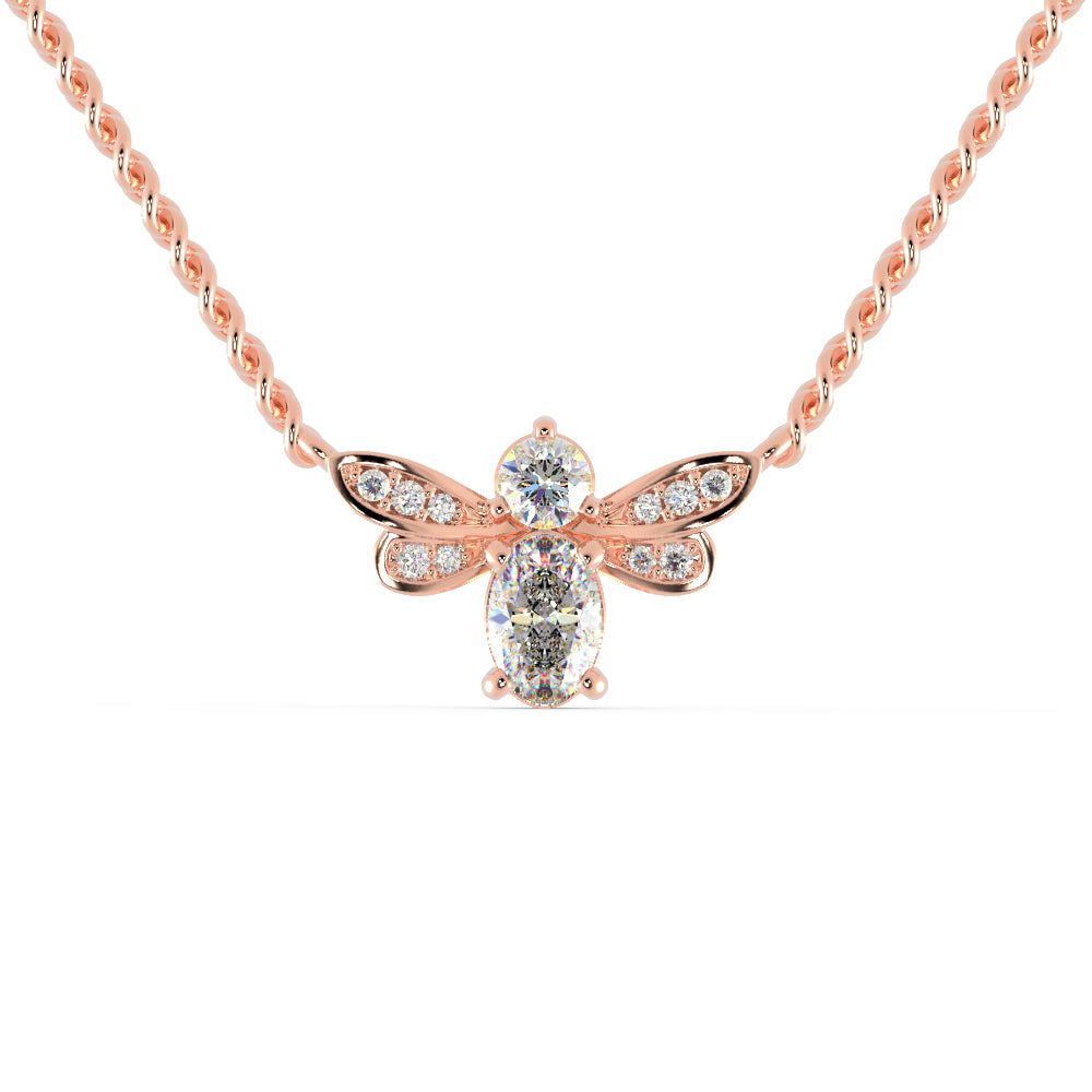 اشتري قلادة نحل العسل الماسية للنساء