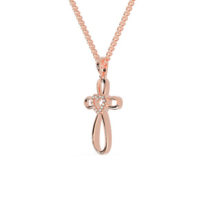 Buy Heart Cross Diamond Necklace For Women