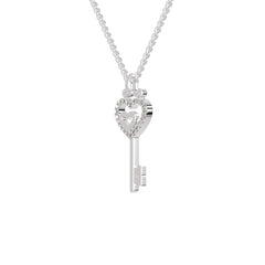 Buy Heart Key Diamond Necklace For Women