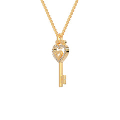 Buy Heart Key Diamond Necklace For Women