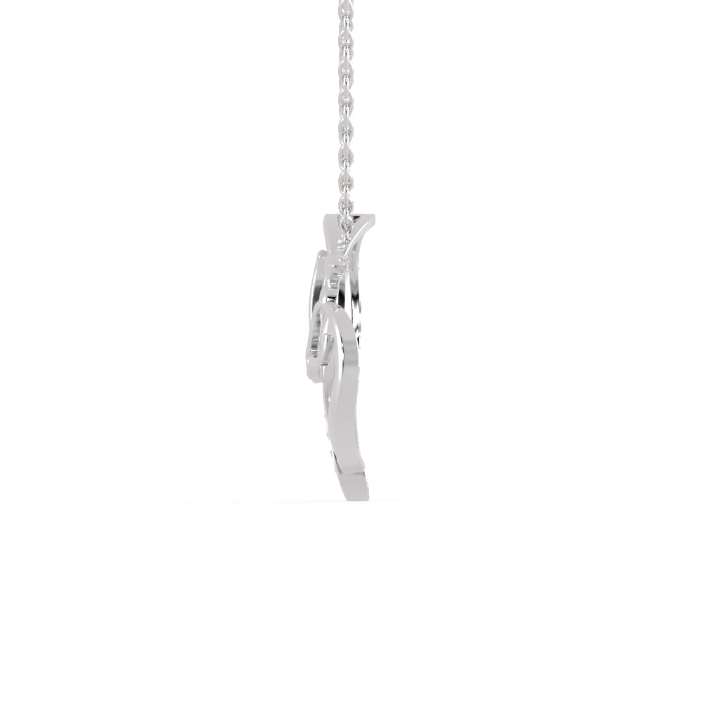 Open Heart Diamond Necklace For Women