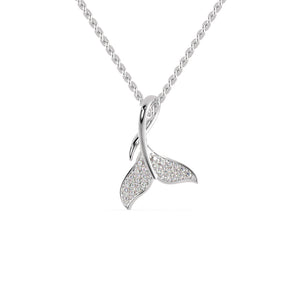 Buy Classic Fish Feather Style Diamond Necklace