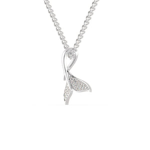 Buy Classic Fish Feather Style Diamond Necklace