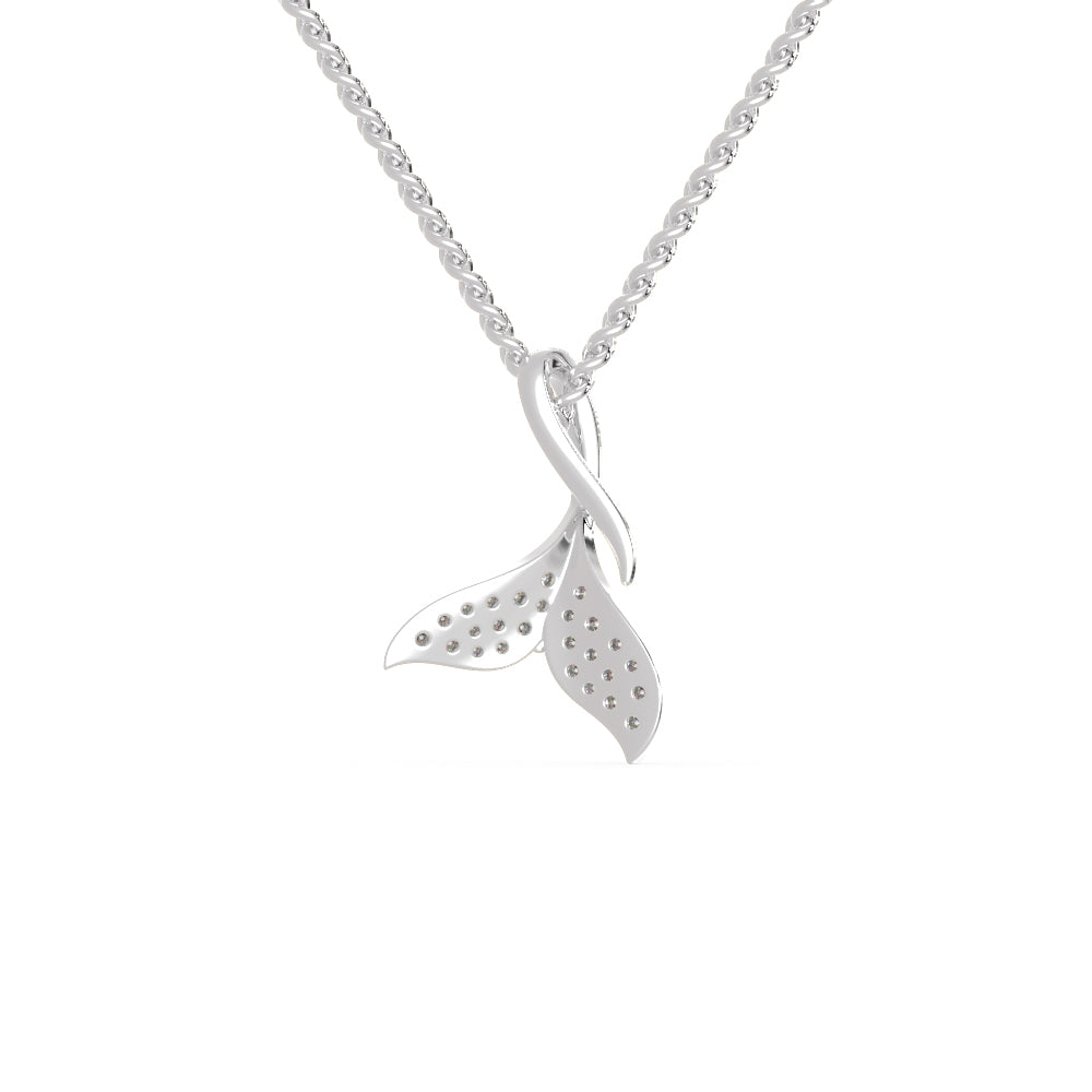 Buy Classic Fish Feather Style Diamond Necklace