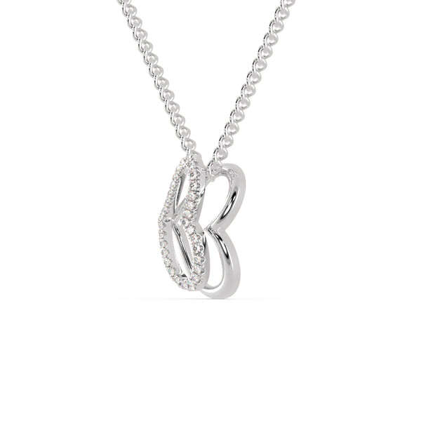 Buy Double Heart Open Diamond Necklace For Women