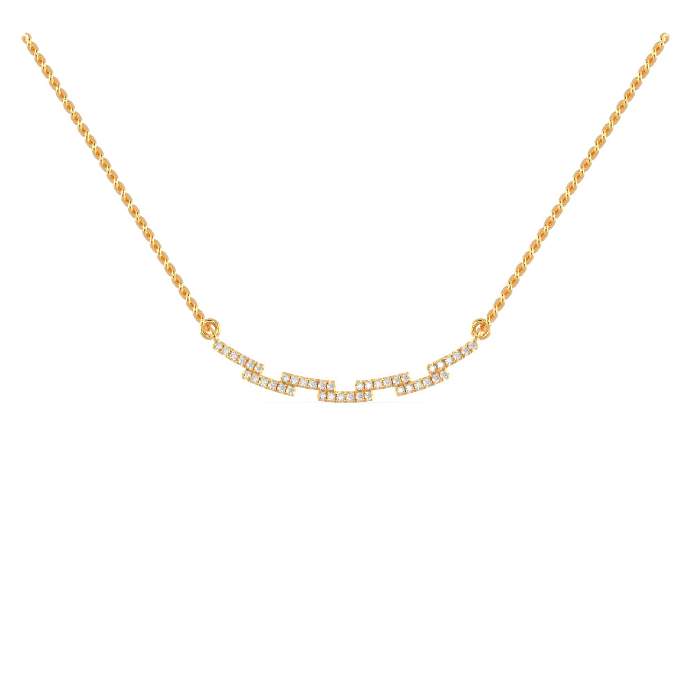 Designer cluster diamond necklace for women, crafted with high-quality diamonds at EVA GEMS.