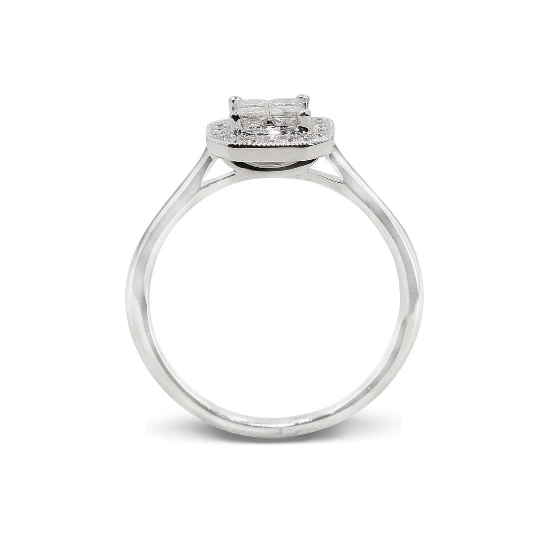 Princess Cluster Diamond Ring For Women