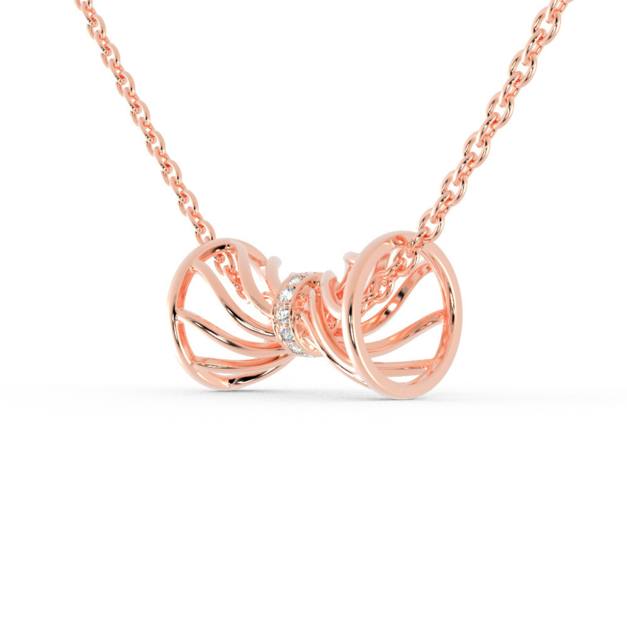 قلادة ألماس بمظهر شبه رسمي