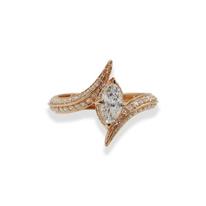 Twisted Marquise Engagement Ring