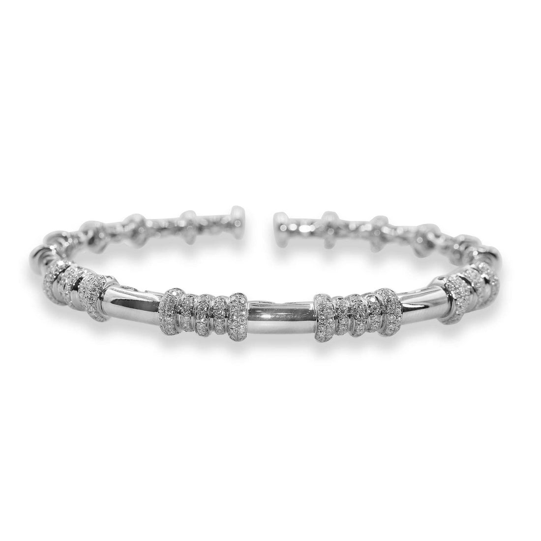 White Gold Diamond Bangle