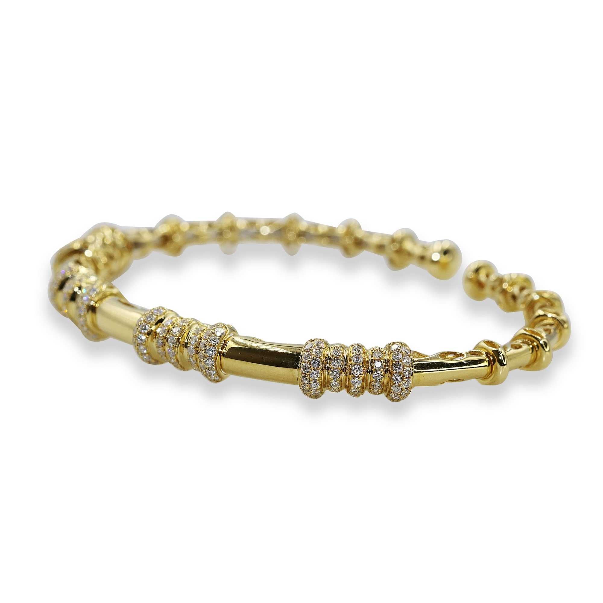 Yellow Gold Diamond Bangle