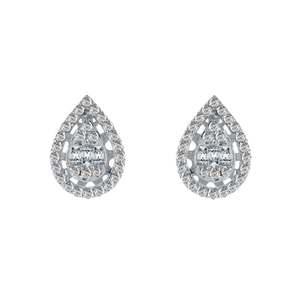 Pear shape Diamond Earrings For Women