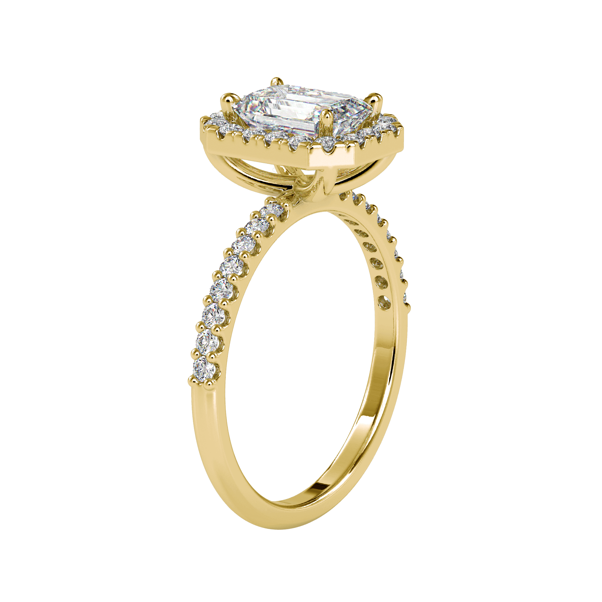 Buy Emerald Cut Engagement Ring For Women Ring Eva Gems 