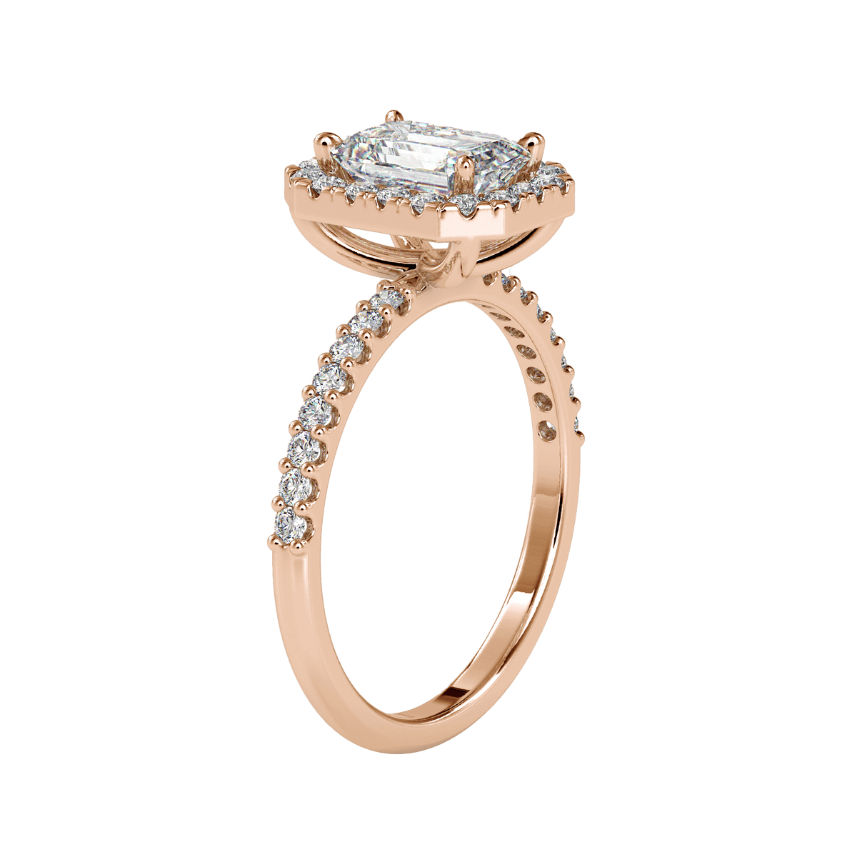 Buy Emerald Cut Engagement Ring For Women – Eva Gems