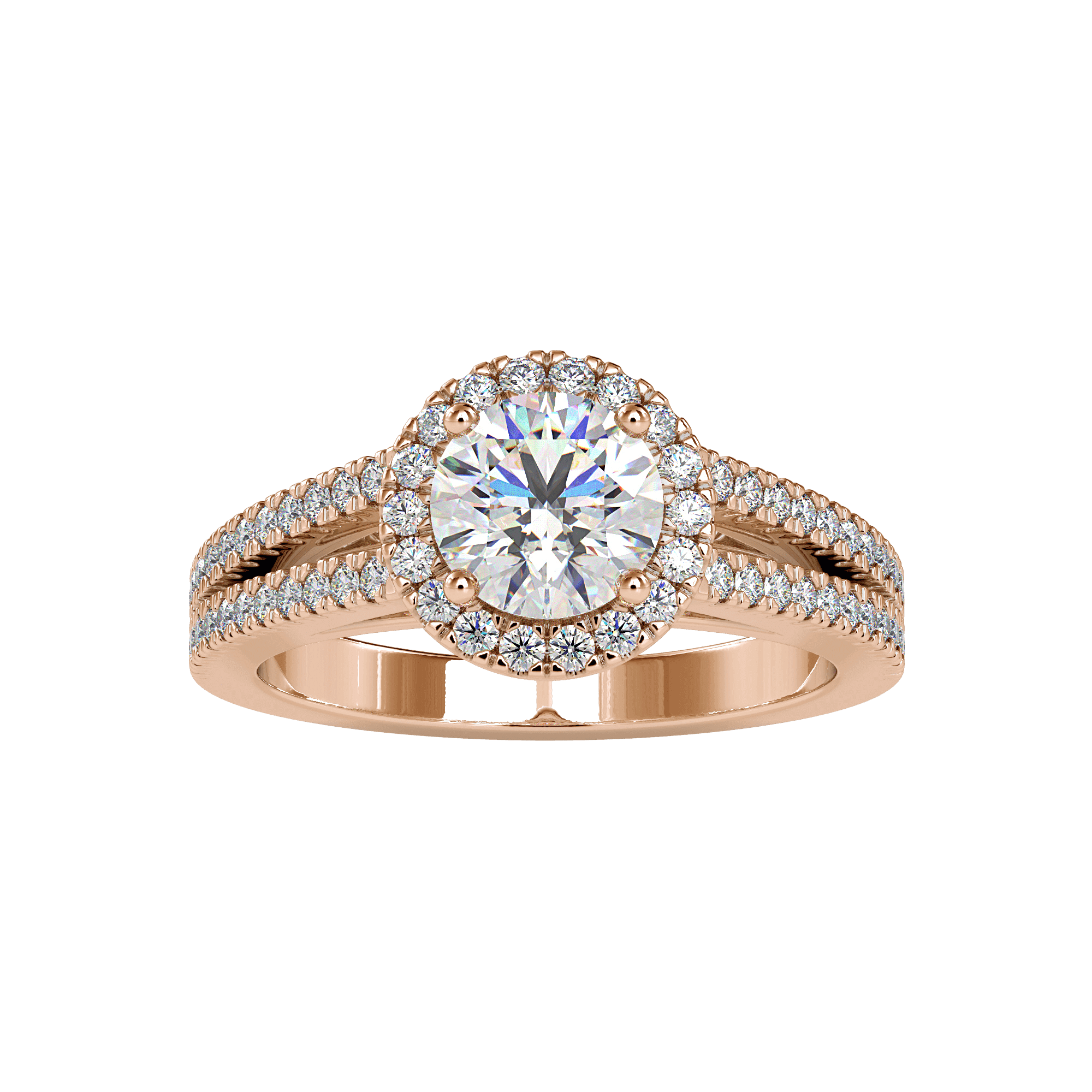 Buy Graceful Engagement Ring For Women Ring Eva Gems Rose Gold 3(14.0mm) 