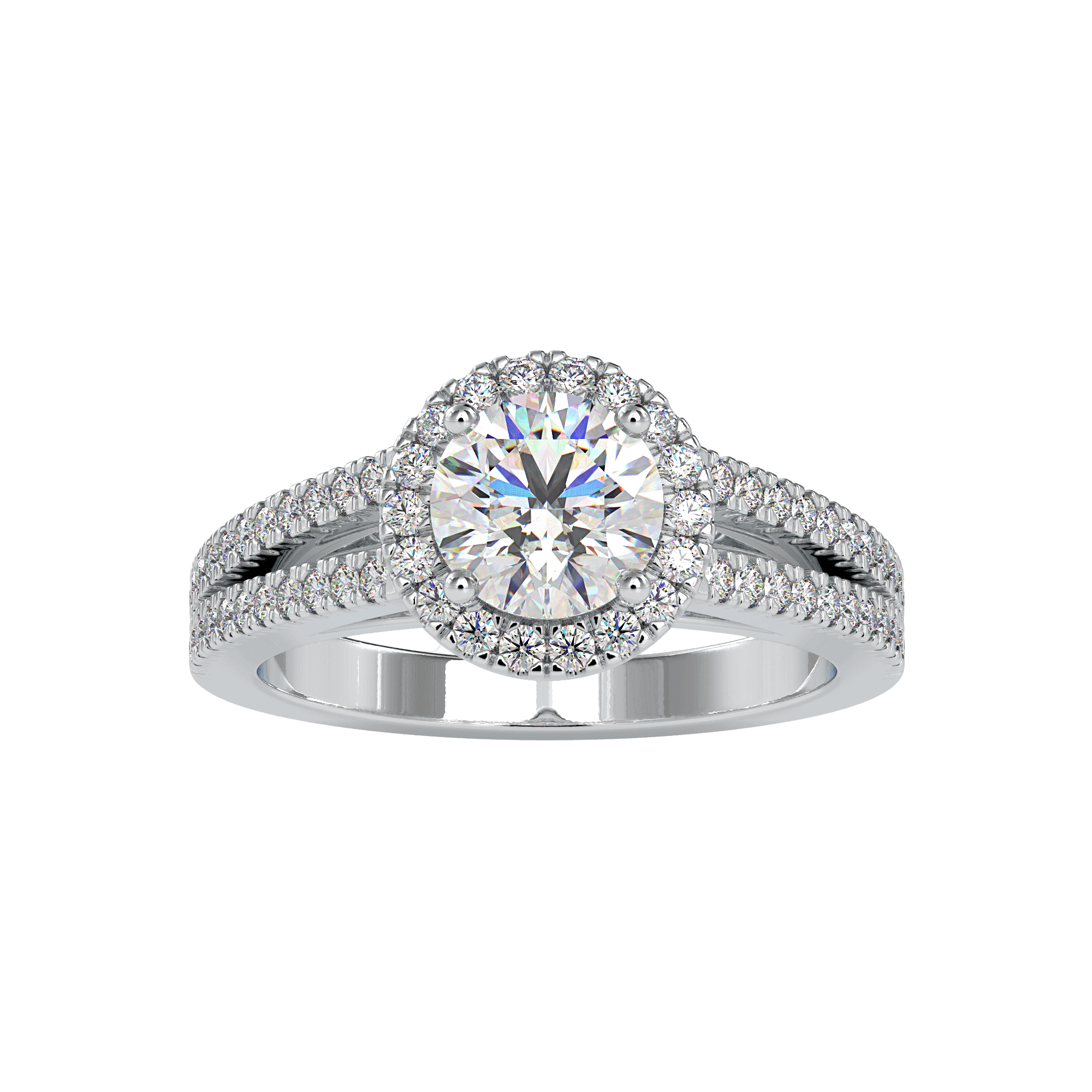 Buy Graceful Engagement Ring For Women Ring Eva Gems White Gold 3(14.0mm) 