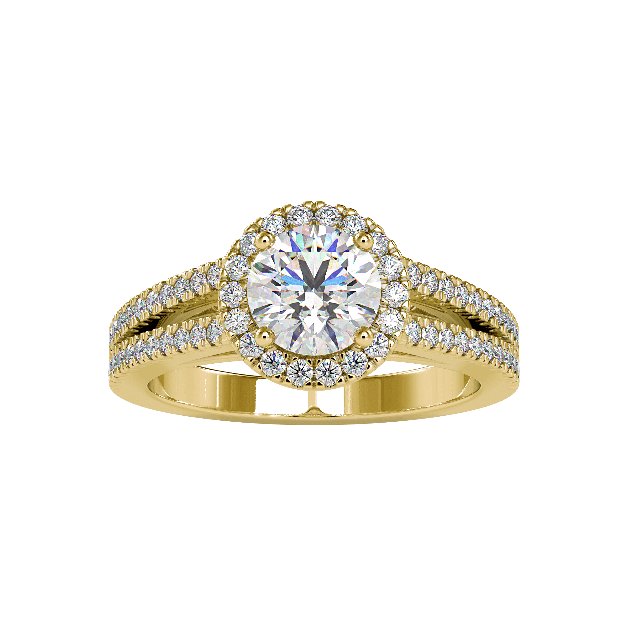 Buy Graceful Engagement Ring For Women Ring Eva Gems Yellow Gold 3(14.0mm) 