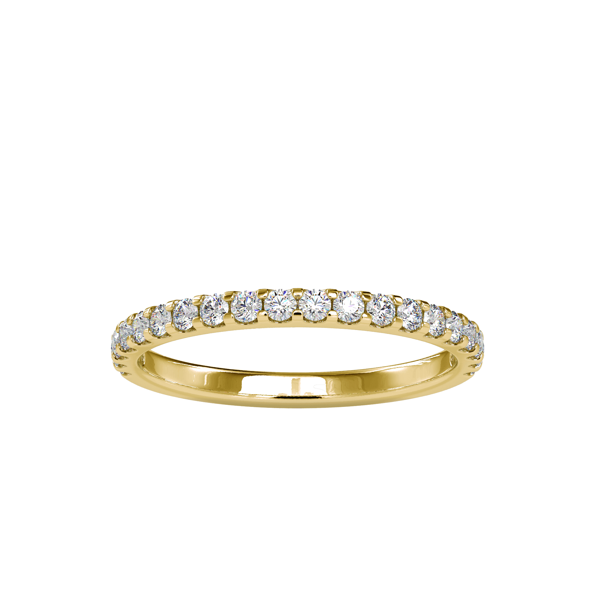 Buy Half Eternity Diamond Ring For Women Ring Eva Gems Yellow Gold 3(14.0mm) 